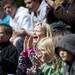 Lilly Bryan, 8, cheers during P.E.A.C.E. Day on Sunday. Daniel Brenner I AnnArbor.com